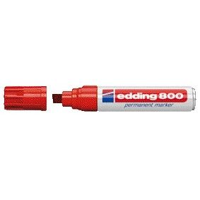 Edding - Pennarello 800 diagonale 4-12mm rosso | 5 pezzi