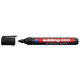 Edding - Pennarello 300 tondo 1,5-3mm nero | 10 pezzi