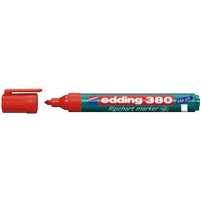 Edding - Pennarello 380 lavagna a fogli rotonda 1,5-3mm rosso