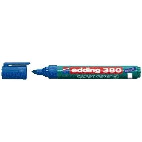 Edding - Pennarello 380 lavagna a fogli rotonda 1,5-3mm blu | 10 pezzi