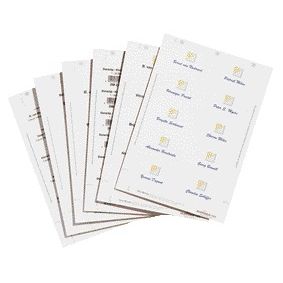 Durevole - Carta badge 1453 stampabile 40x75mm 240 pezzi