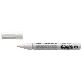 Pilot - Filzstift Super Color Lackmarker mittelweiß | 12 Stück