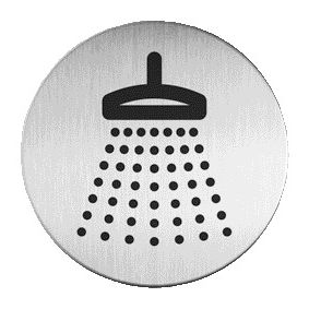 Durable - Panneau d'information pictogramme 4938 douche 83mm