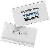 Durable - Badge 8008 with pin 40x75mm | 100 pieces