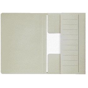 Djois - Cartella portadocumenti Mammoet folio 3 lembi 250gr riciclato grigio 10 pezzi