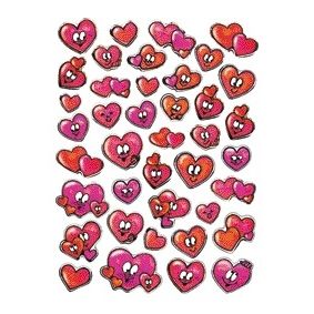 HERMA - Etichetta 5371 cuore con occhi pietra | 10 pezzi