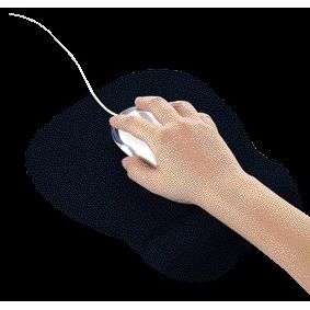 Quantore - Tappetino mouse con supporto polso in gel nero