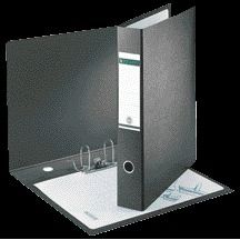 Leitz - Ordner 1072 180° zonder sleuven en randbeschermers 77mm karton A3 recht zwart