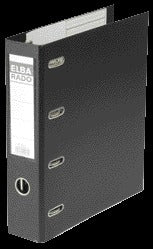 Elba - Ordner Rado Plast 75mm Bank 2 Mechanismen aus schwarzem PVC