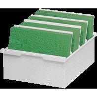 Exacompta - Card index box A4 plastic gray