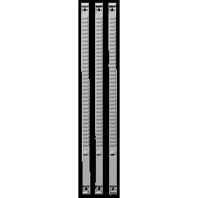 Djois - Panel de planificación elemento tamaño 1 15 mm 50 ranuras gris | 3 piezas