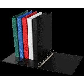 Quantore - Ring binder A4 4-ring D-mech 20mm PP assorted