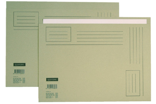 Quantore - Carpeta plegable Folio lado desigual 230gr gris