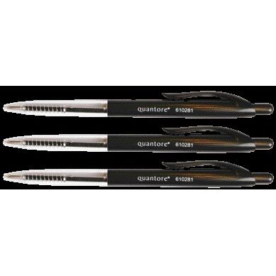 Quantore - Ballpoint pen push button black