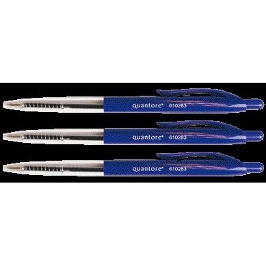 Quantore - Ballpoint pen push button blue