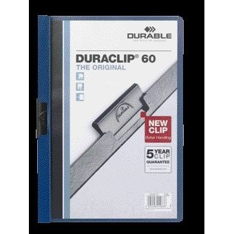 Durable - Klemmap Duraclip A4 6mm 60 vellen donkerblauw | 25 stuks