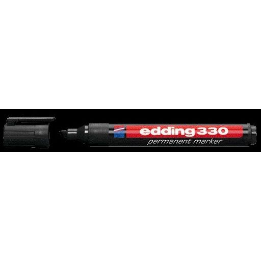 Edding - Pennarello 330 diagonale 1,5-5mm nero | 10 pezzi