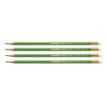 Stabilo - Lápiz Greengraph 6004 HB con punta de borrador | 12 piezas