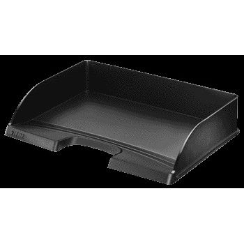 Leitz - Corbeille à courrier Plus A4 maxi transversale noir | 5 pièces