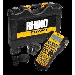 Dymo - Stampante per etichette Rhino 5200 industriale ABC 19mm gialla in custodia