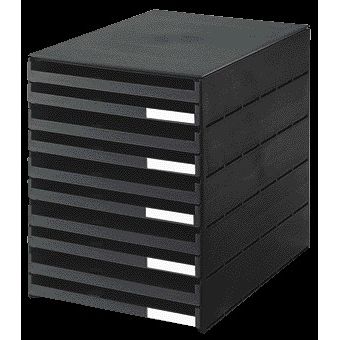 Styro - Drawer box with 10 open drawers in black