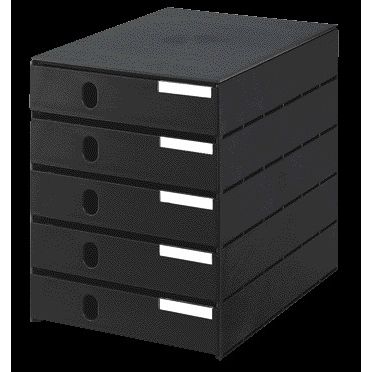 Styro - Ladenbox val 5 laden zwart gesloten