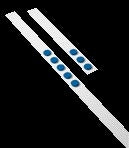 Desq - Wall frame 100cm with 5 blue magnets of 32mm | 5 pieces