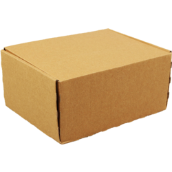 SendProof® - scatola pieghevole con patta 305x210x91mm marrone