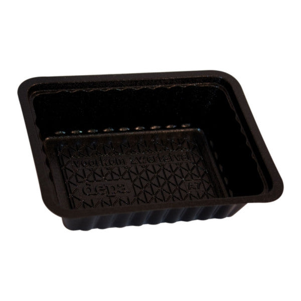 Containers Plastic Rectangular - Tray PS A7 122x95x33mm black 250 pieces