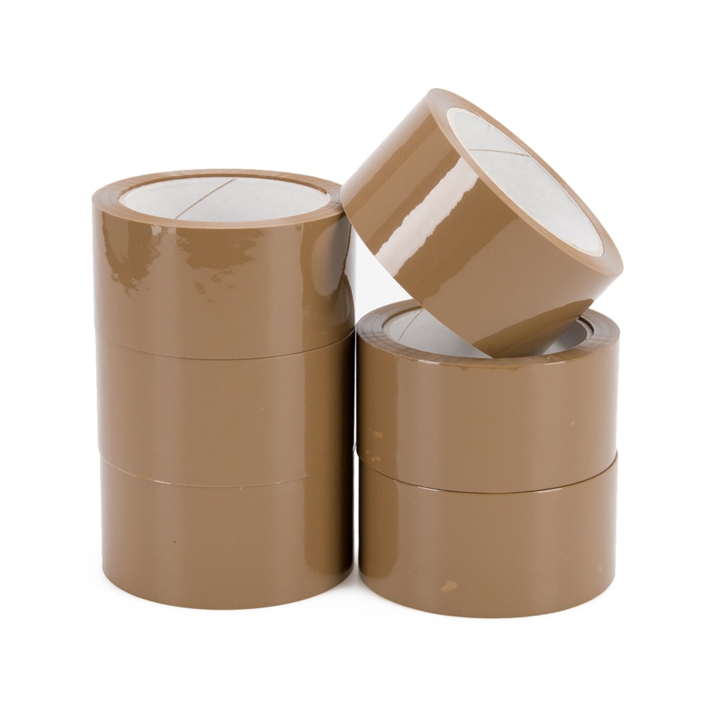 Klika - PP acrilico e silenziato 28 micron 50 mm x 66 metri marrone | 6 pezzi