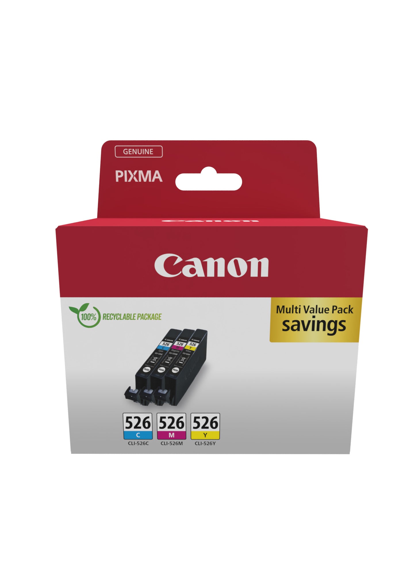 Canon - ink cartridge CLI-526, 3 x 9 ml, OEM 4540B019, 3 colors