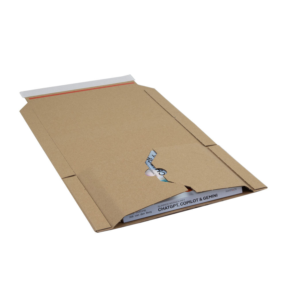 Klika - Boekverpakking 248 x 165 x 0-55 mm (a5+) bruin | 25 stuks