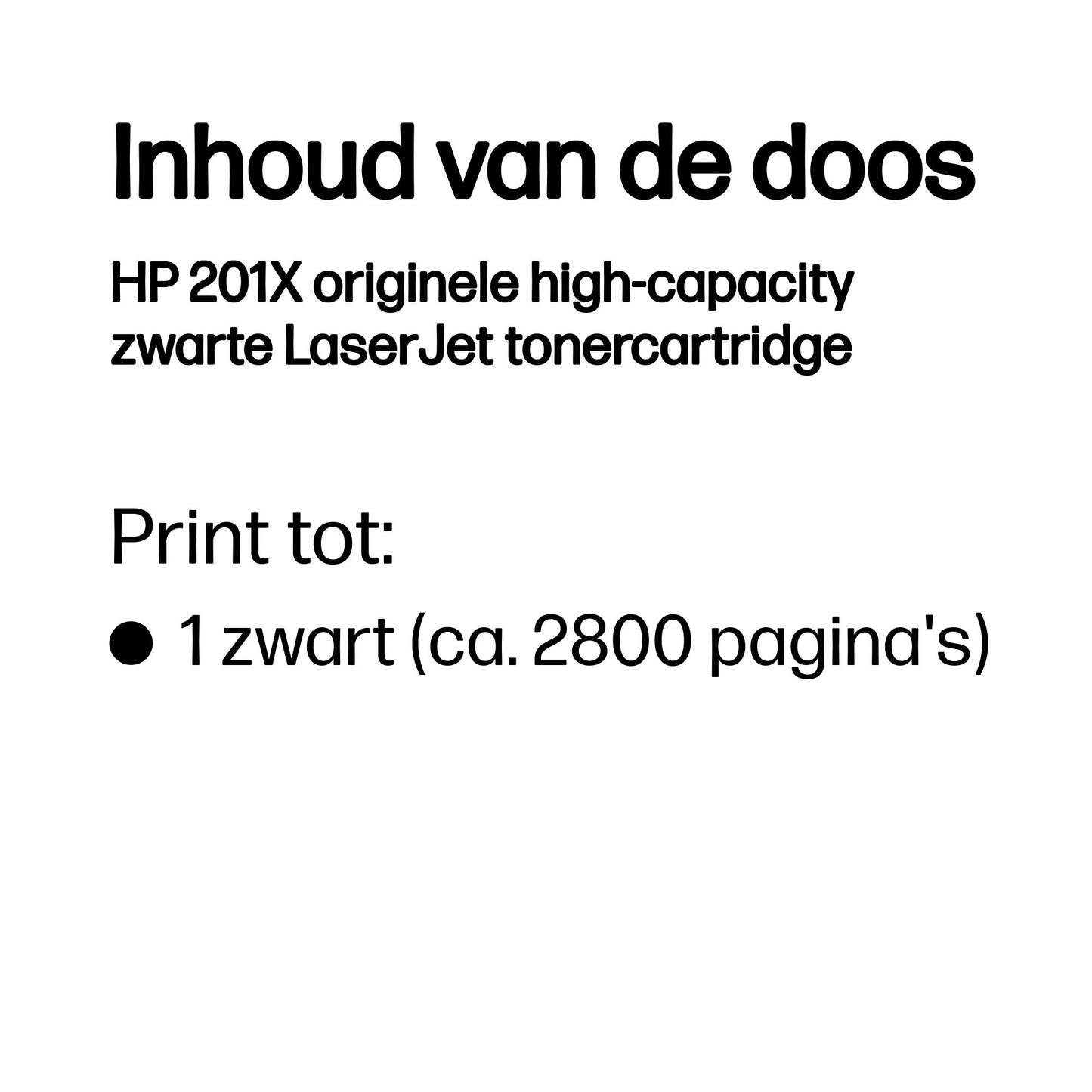HP - 201X originele high-capacity zwarte LaserJet tonercartridge