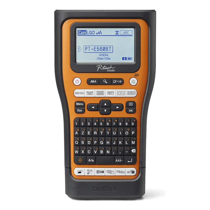 Brother - sistema de rotulación PT-E560BT con estuche de transporte, 2 es, adaptador y batería