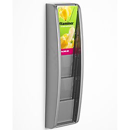 Klika - Folder-wand 4 x 1/3A4 134x520x83 mm