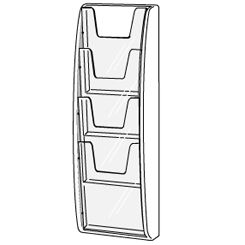 Klika - Folder-wand 4 x A5 bxhxd 184x520x83 mm