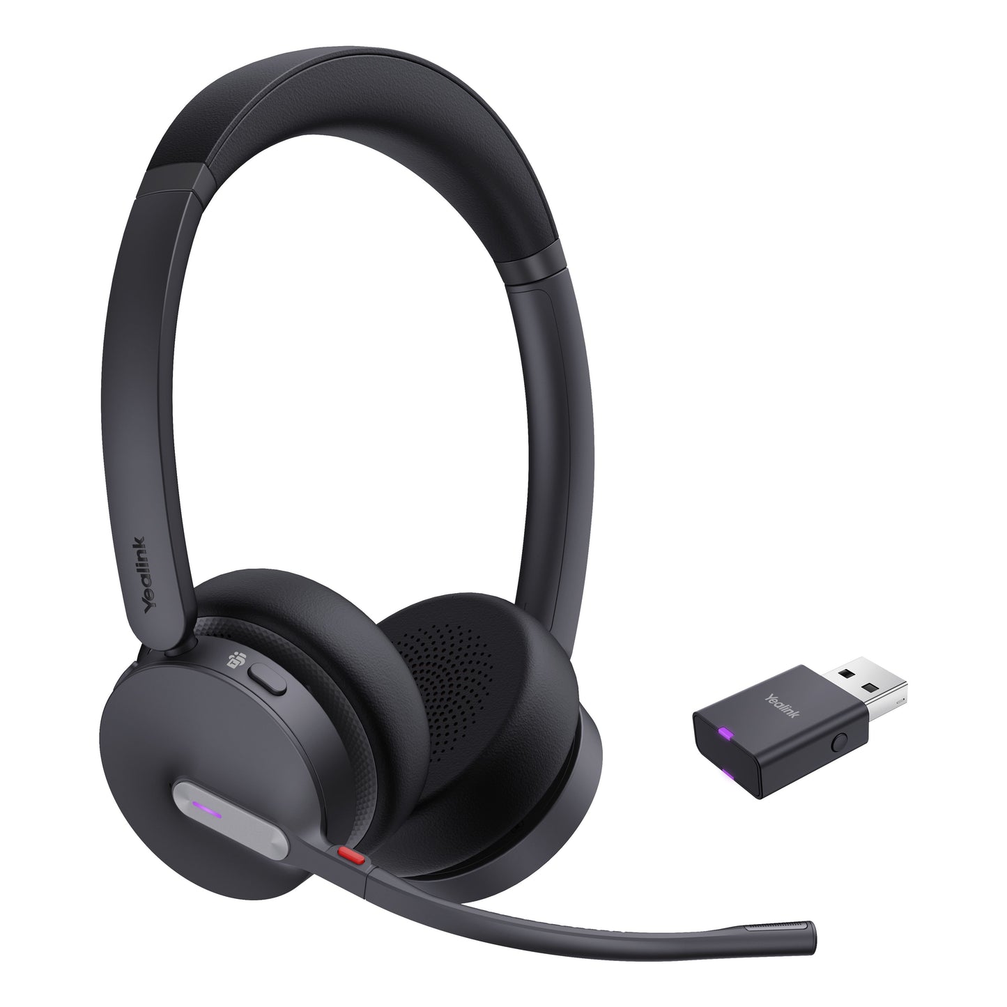 YEALINK - WH64 Hybrid Dual Teams Headset Draadloos Hoofdband Kantoor/callcenter Micro-USB Bluetooth Zwart