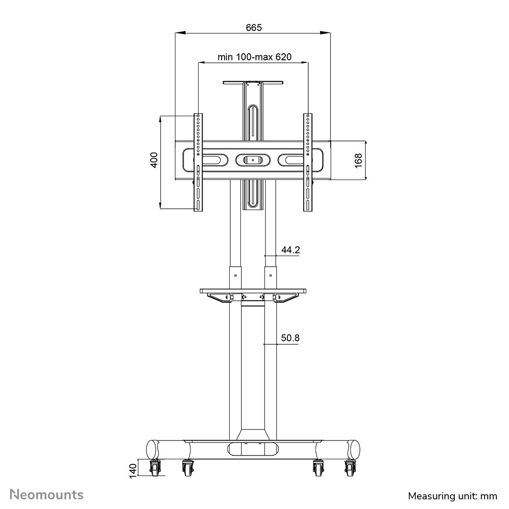 Neomounts - NM-M1700BLACK TV trolley 32-75