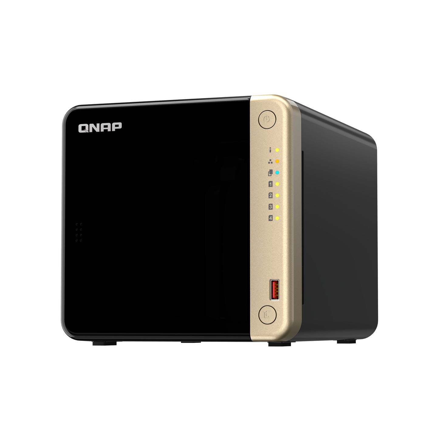 QNAP - TS-464 NAS Tower Intel® Celeron® N5095 8 GB DDR4 0 TB QTS Zwart