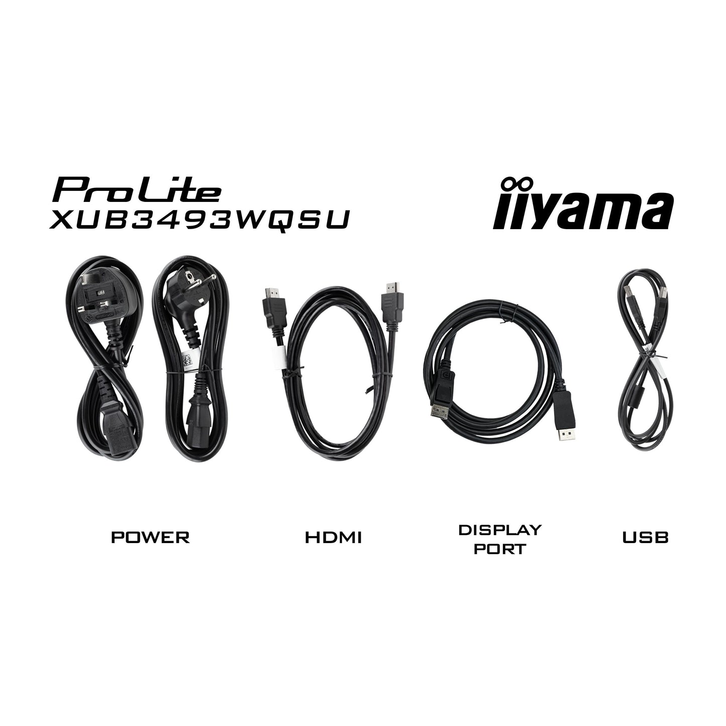 IIYAMA - ProLite XUB3493WQSU-B6 computer monitor 86,4 cm (34) 3440 x 1440 Pixels UltraWide Quad HD LED Zwart