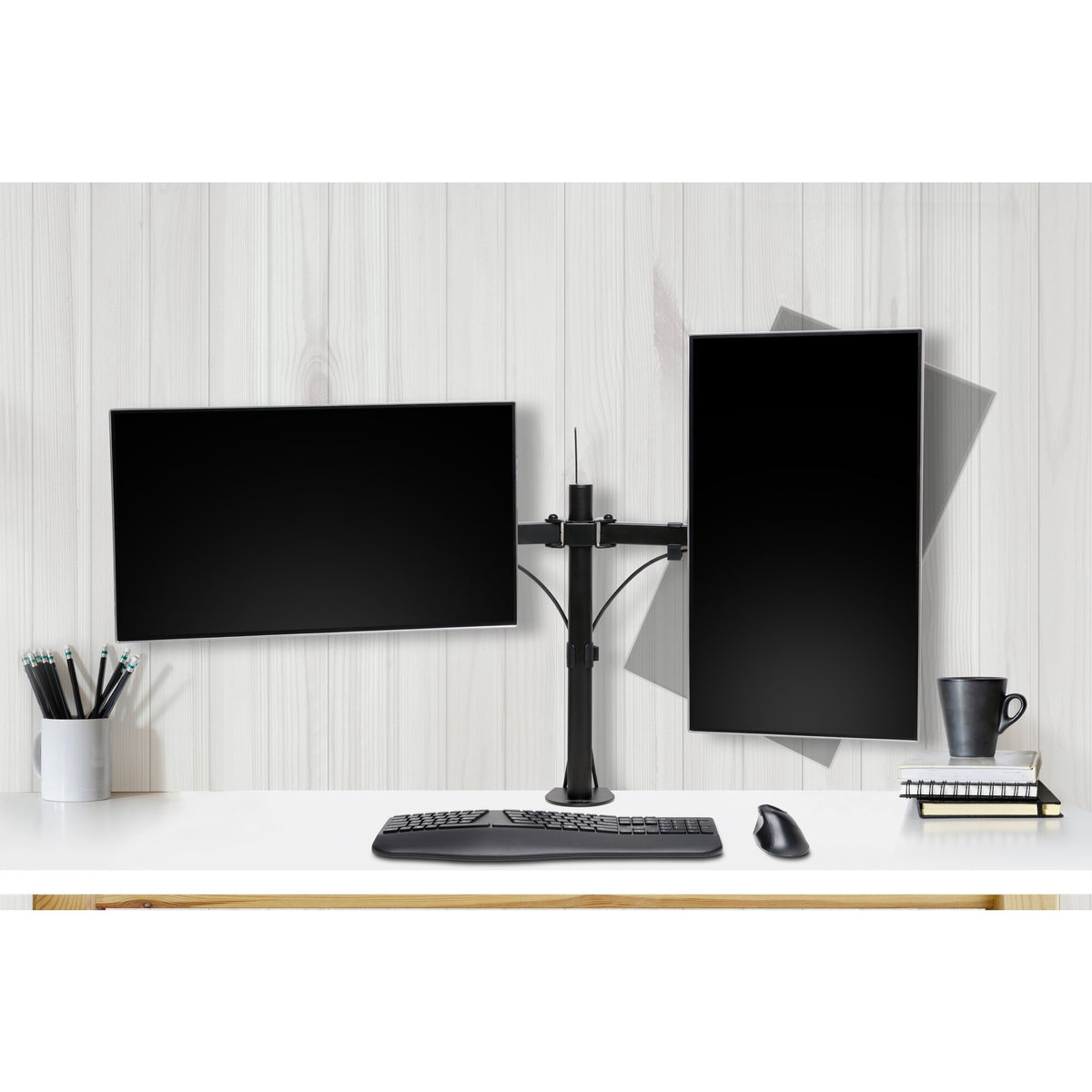 Kensington - SmartFit Ergo monitor arm, with extendable arm, double, black
