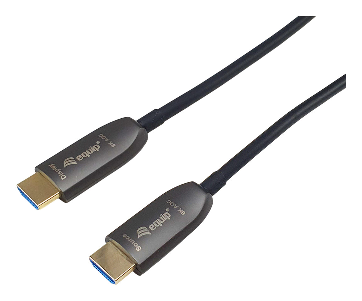 EQUIP - 119422 HDMI 2.1 Active Optic Armored kabel, 50 m, 8K/60Hz, 4K/120Hz, 48 Gbps