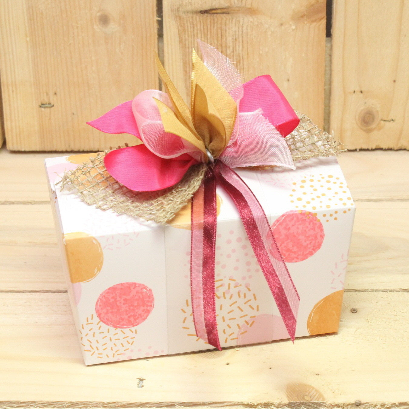 Klika - Bonbon doosjes Chocolade doosje Soft dot LC strik 24 stuks