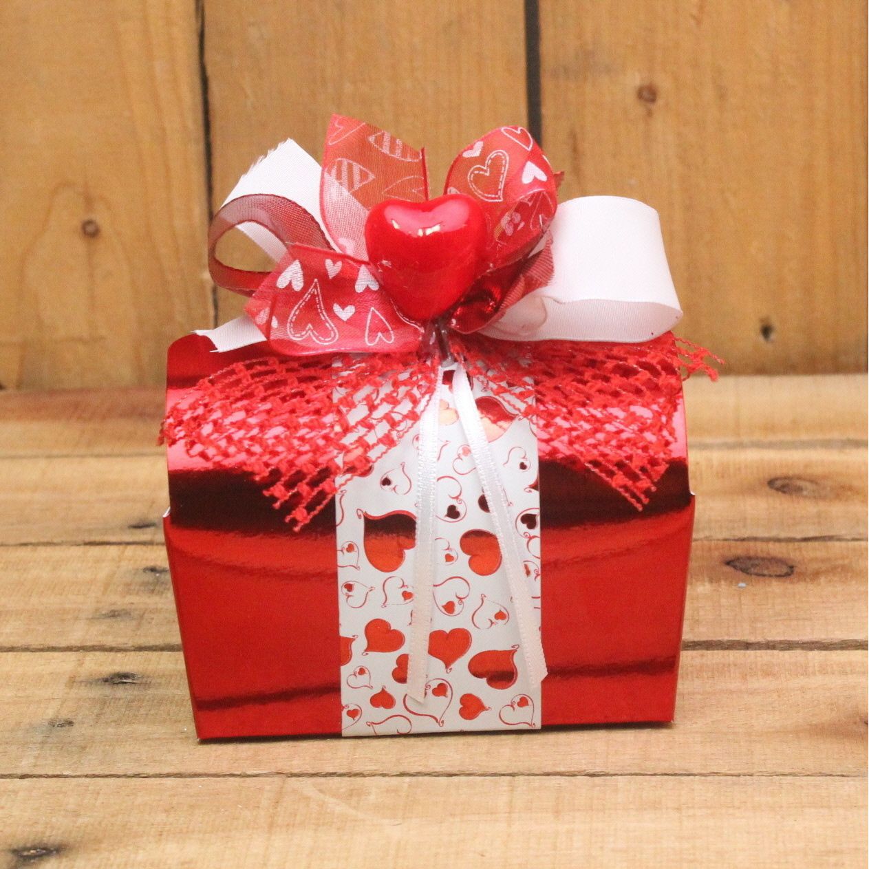 Klika - Bonbon doosjes Chocolade doosje Valentijn Rood metallic 24 stuks