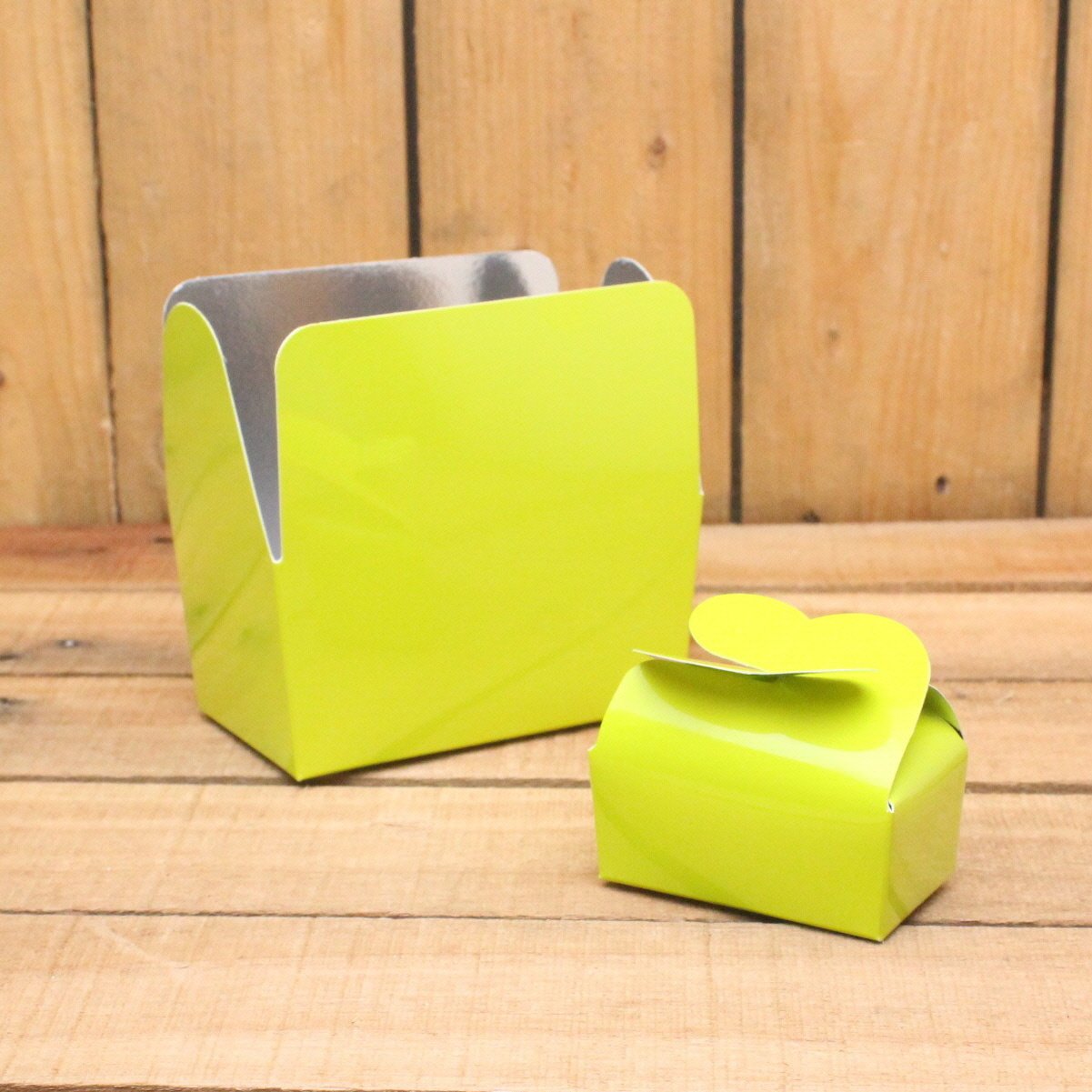 Klika - Bonbon doosjes Chocolade doosje Limoengroen HOOG 24 stuks