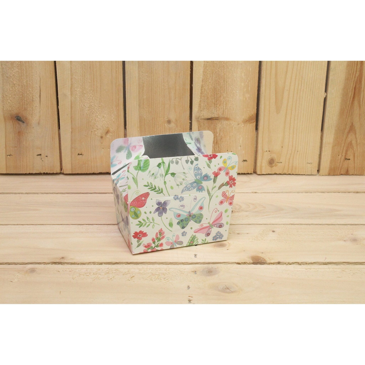 Bonbon doosjes - Chocolade doosje - Farfalla LAAG zilver - 24 stuks