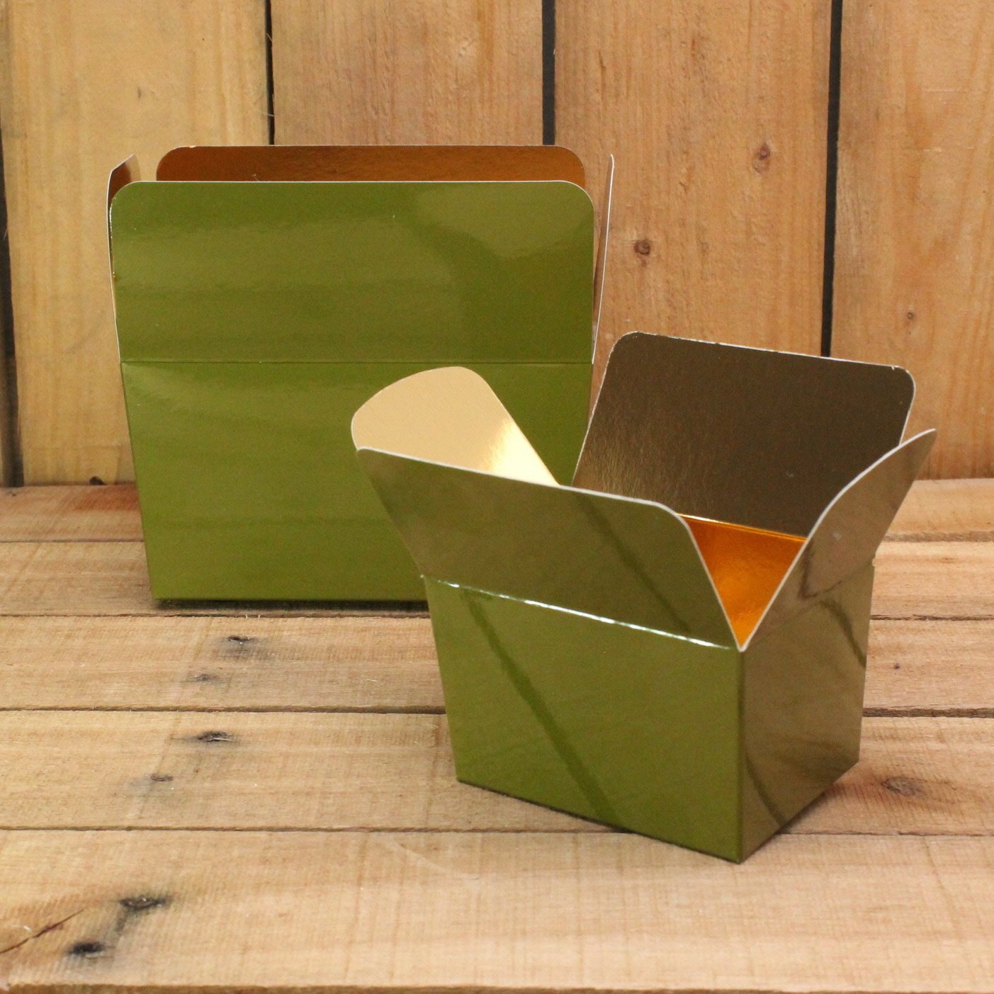 Bonbon doosjes - Chocolade doosje - Mosgroen 136 basic laag - 24 stuks