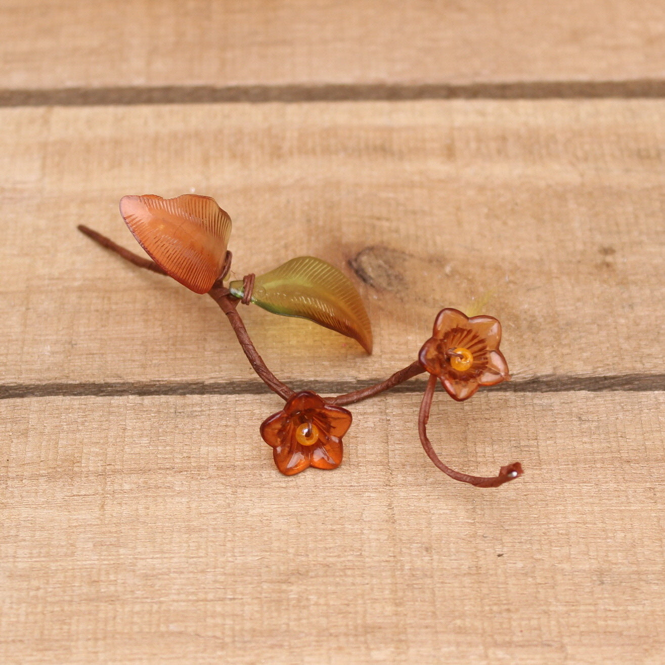 Bonbon doosjes - Chocolade doosje - Bruin glas bloem - 24 stuks