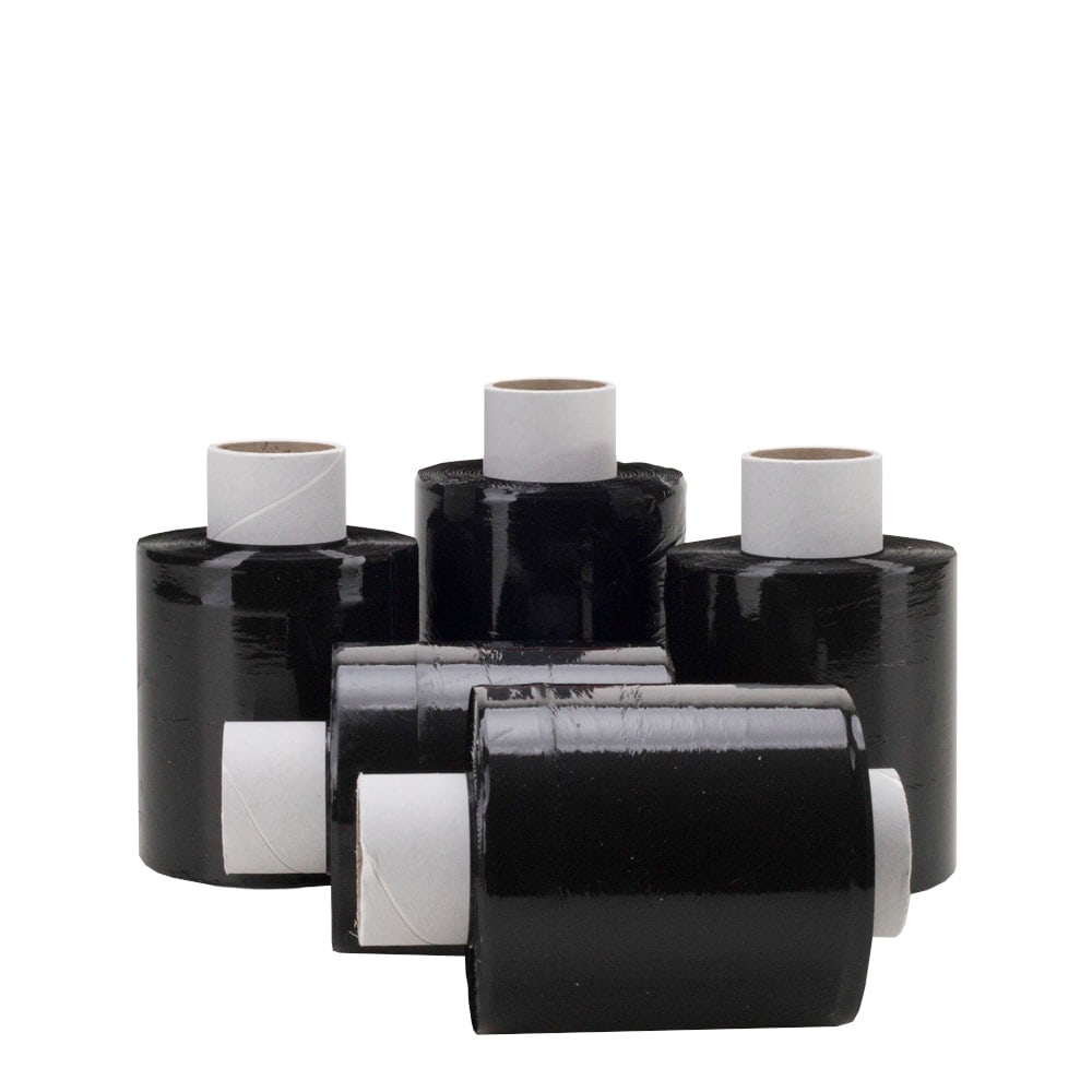 Klika - Mini papel de aluminio para envolver, 20 micras, 10 cm x 250 metros, negro | 40 piezas