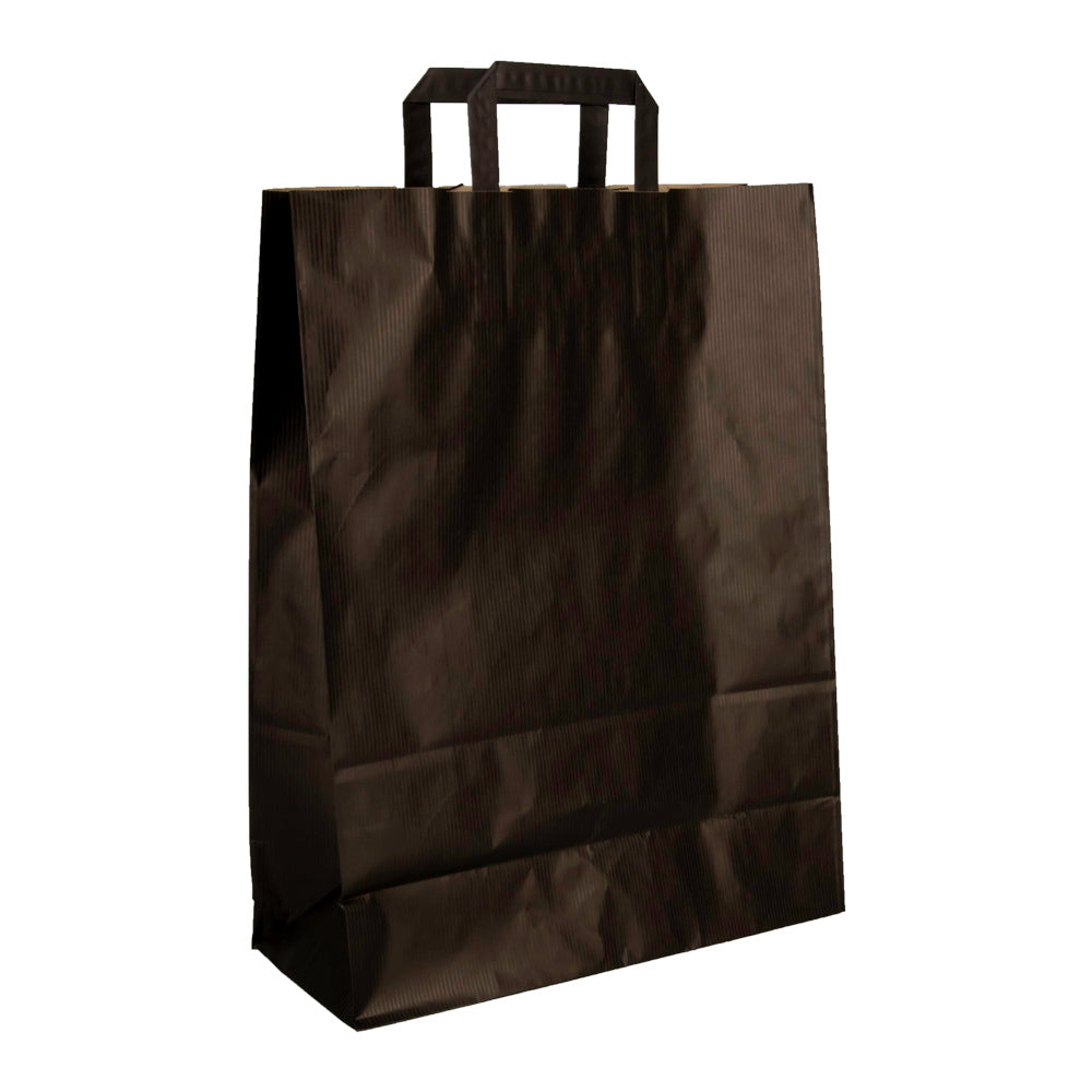 Klika - Bolsas de papel negras 320 x 140 x 420 mm 80 gramos/m2